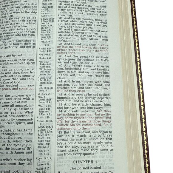 Holy Bible Red Letter Edition Burgundy Leather w/ Maps Presentation 1992 - Picture 8 of 10